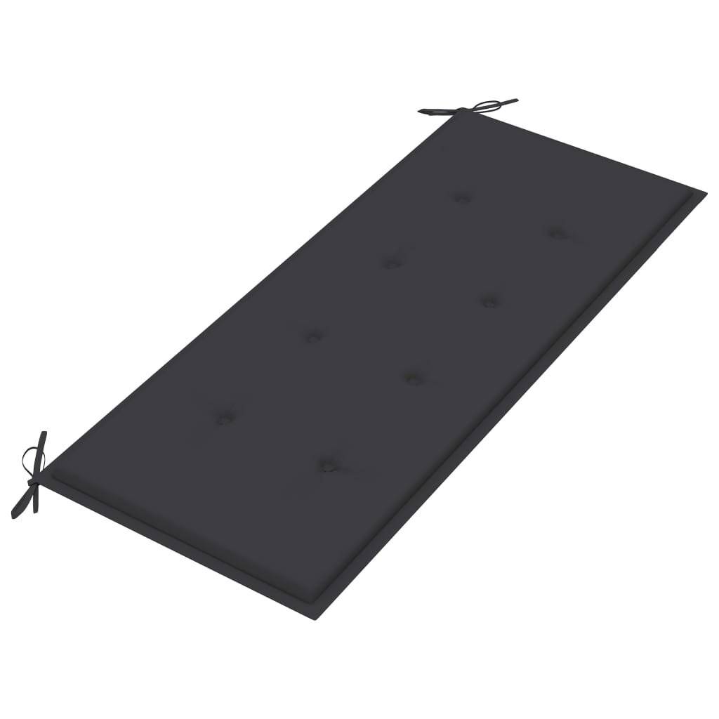 Klappbare Gartenbank mit Auflage 118 cm Bambus-1