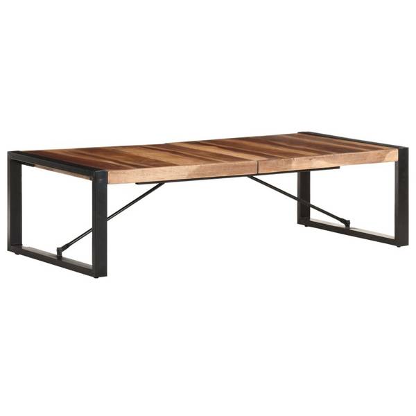 Couchtisch 140x70x40 cm Massivholz mit Palisander-Finish