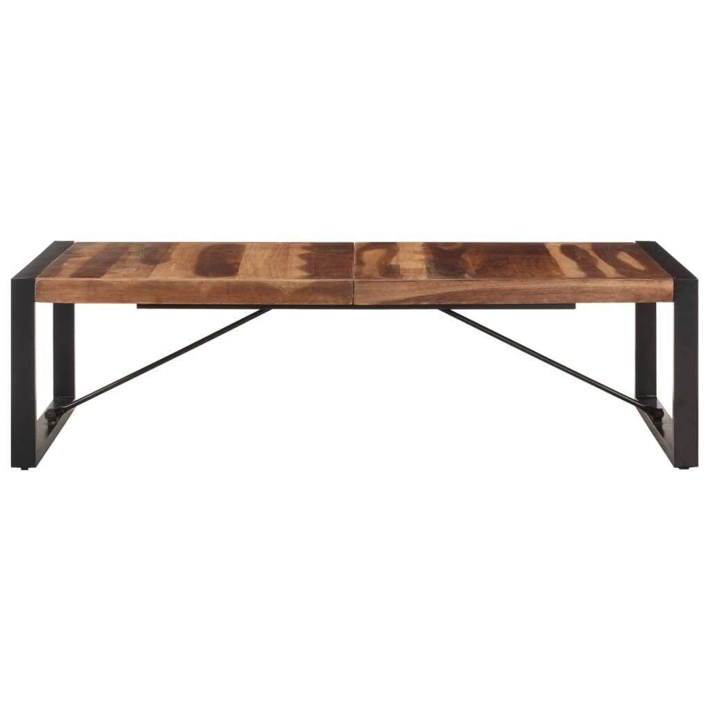 Couchtisch 140x70x40 cm Massivholz mit Palisander-Finish-2