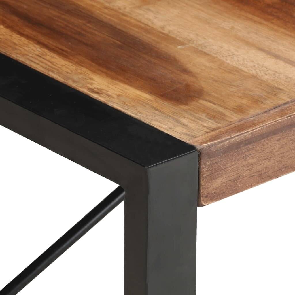 Couchtisch 140x70x40 cm Massivholz mit Palisander-Finish-4