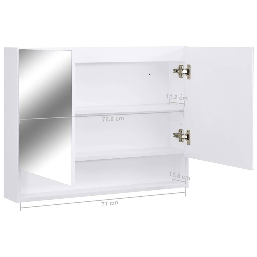 Symbolbild für LED-Bad-Spiegelschrank Weiß 80x15x60 cm MDF