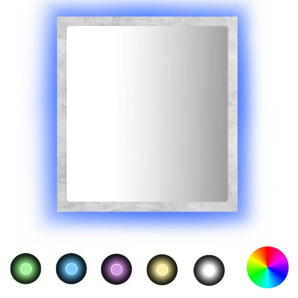 LED-Badspiegel Betongrau 40x8,5x37 cm Spanplatte-1