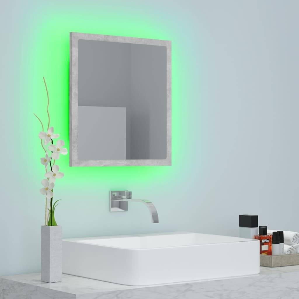 LED-Badspiegel Betongrau 40x8,5x37 cm Spanplatte-2
