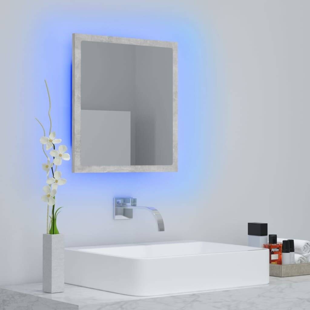 LED-Badspiegel Betongrau 40x8,5x37 cm Spanplatte-3