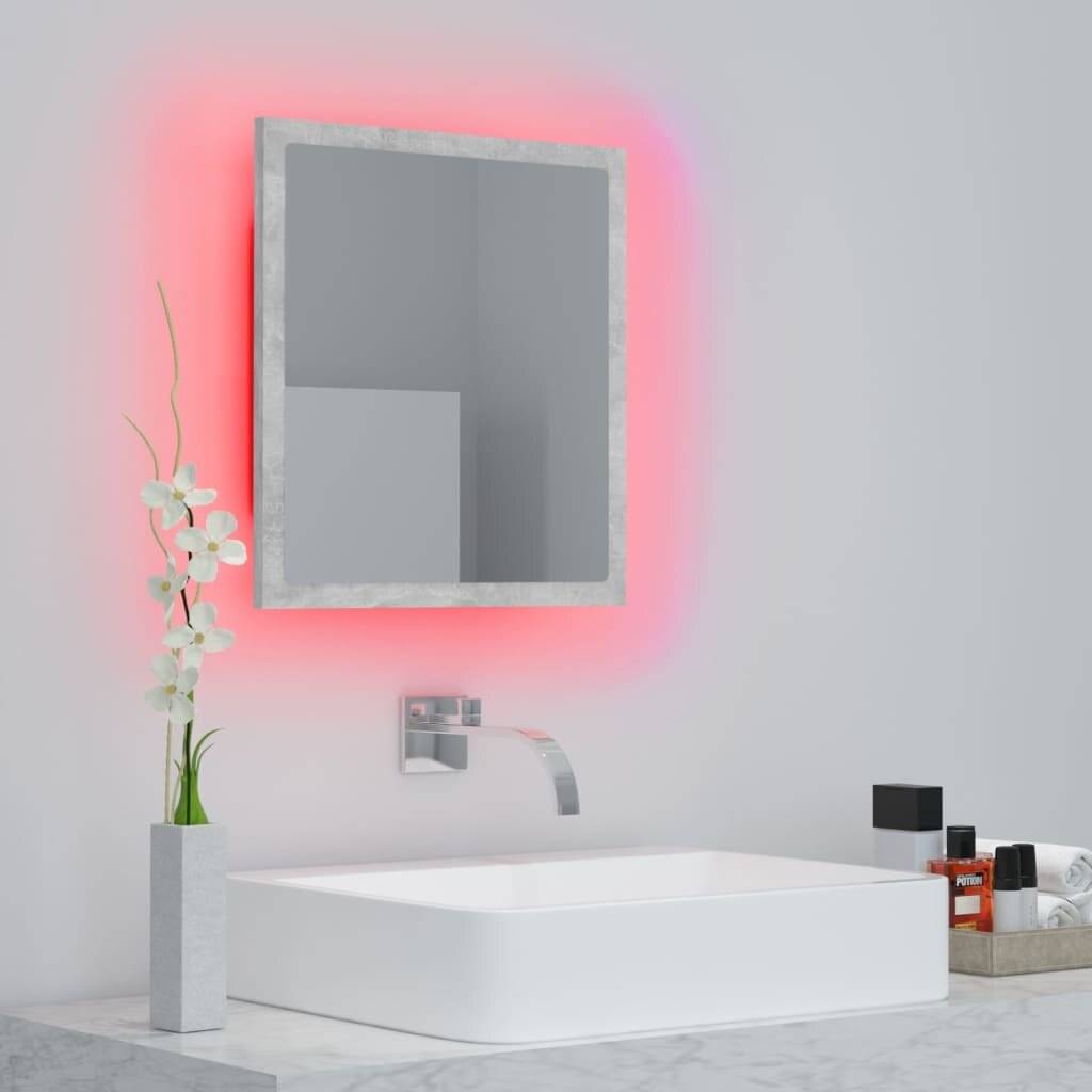LED-Badspiegel Betongrau 40x8,5x37 cm Spanplatte-4