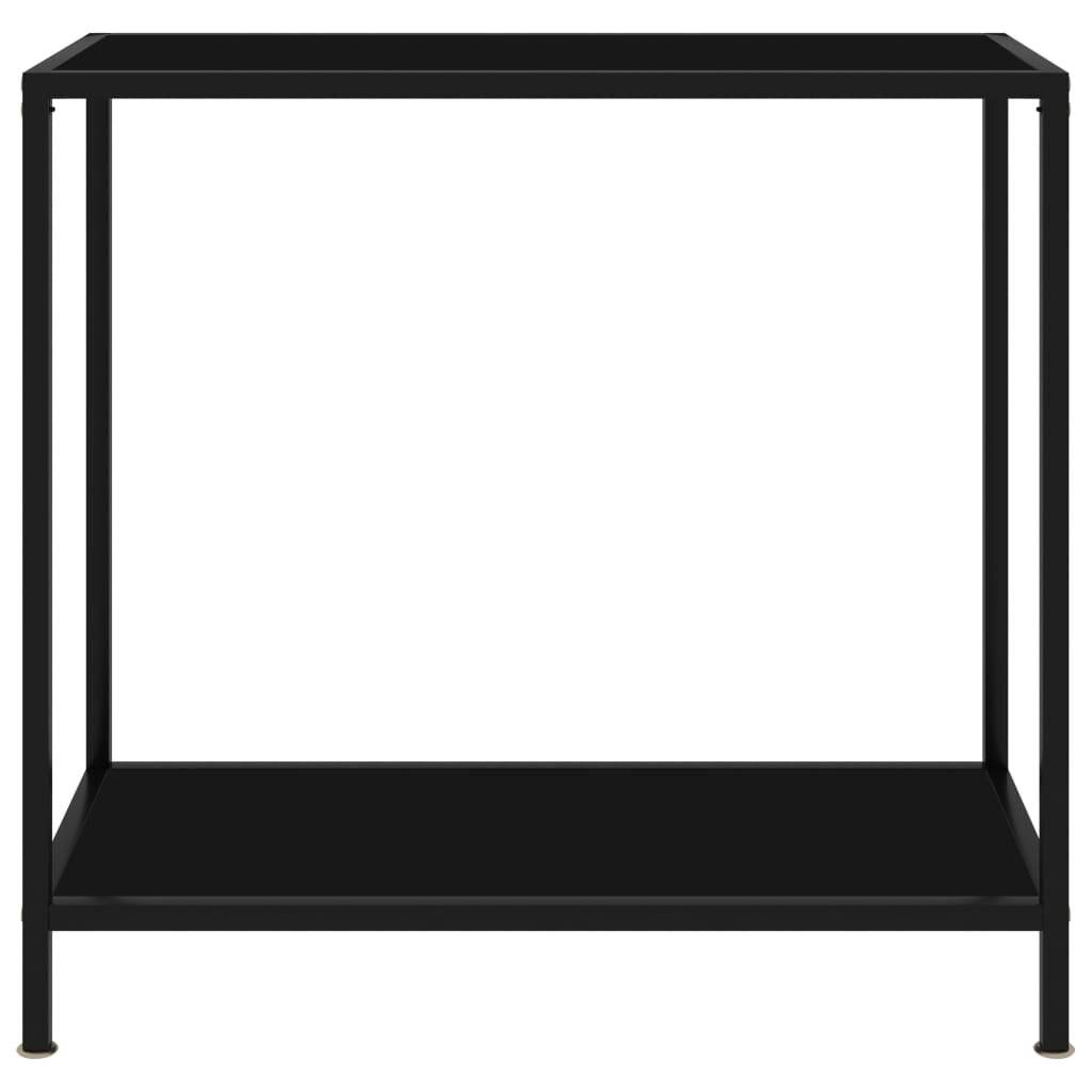 Konsolentisch Schwarz 80x35x75 cm Hartglas-1
