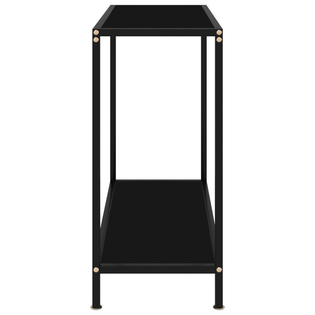 Konsolentisch Schwarz 80x35x75 cm Hartglas-2