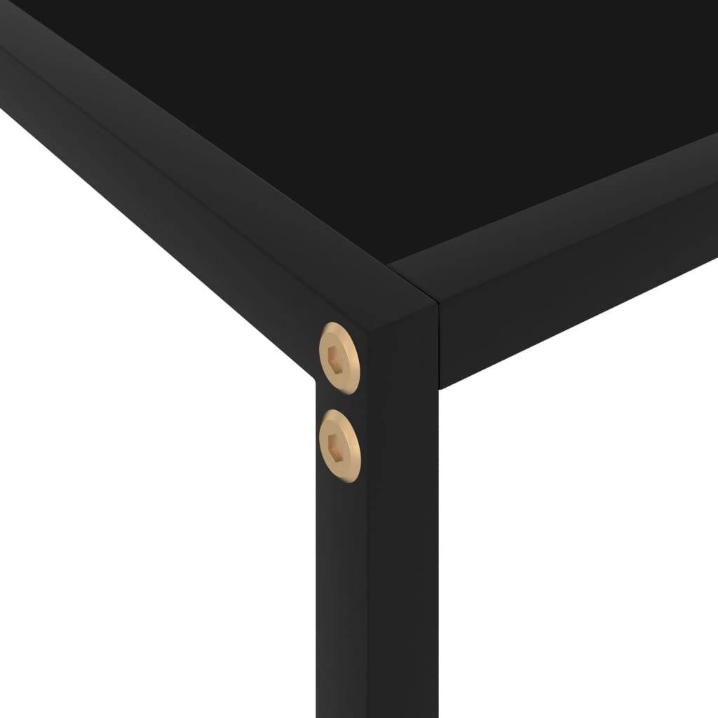 Konsolentisch Schwarz 80x35x75 cm Hartglas-4