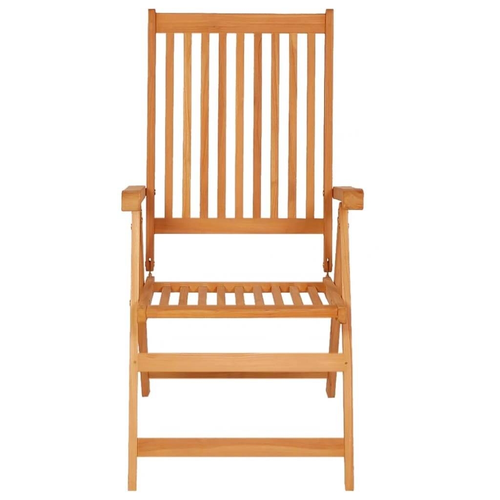 Garten-Liegestühle mit Kissen 8 Stk. Massivholz Teak-3