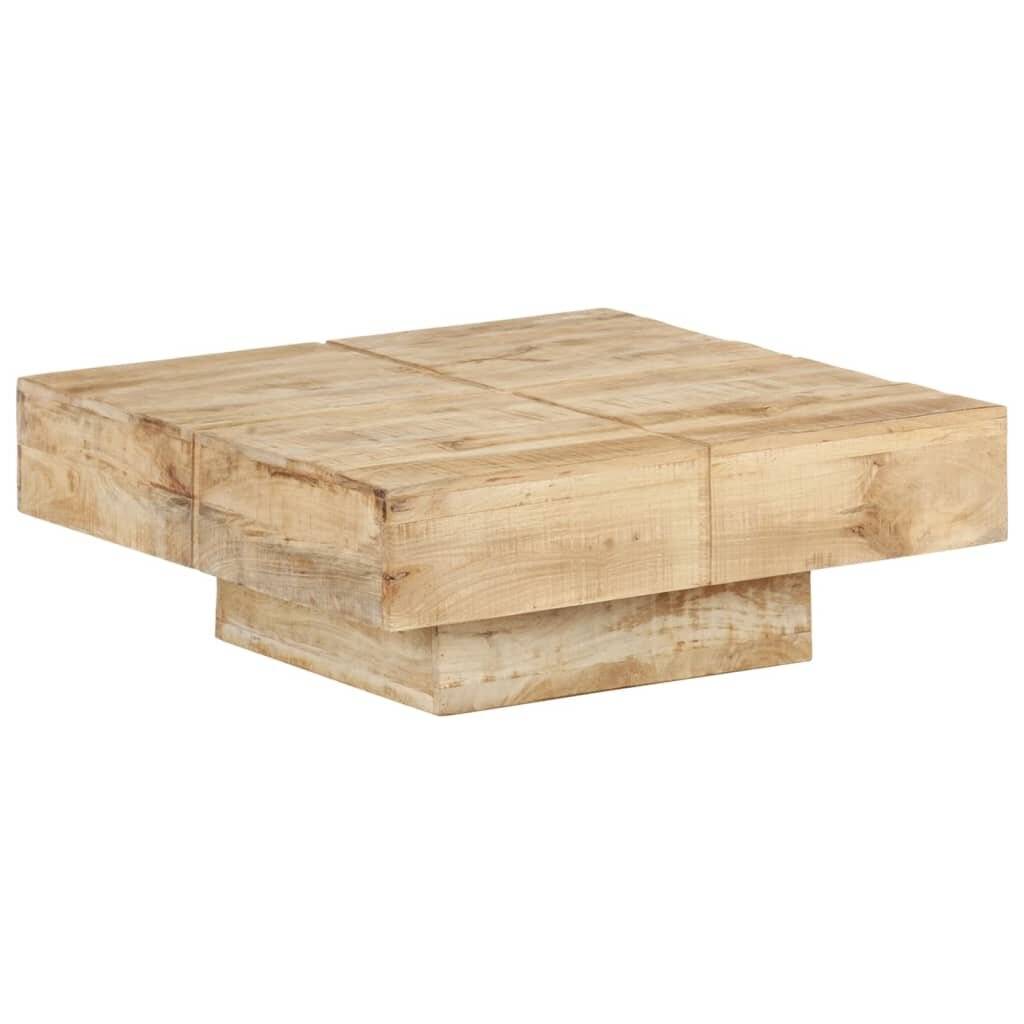 Couchtisch 80x80x28 cm Massivholz Mango-6