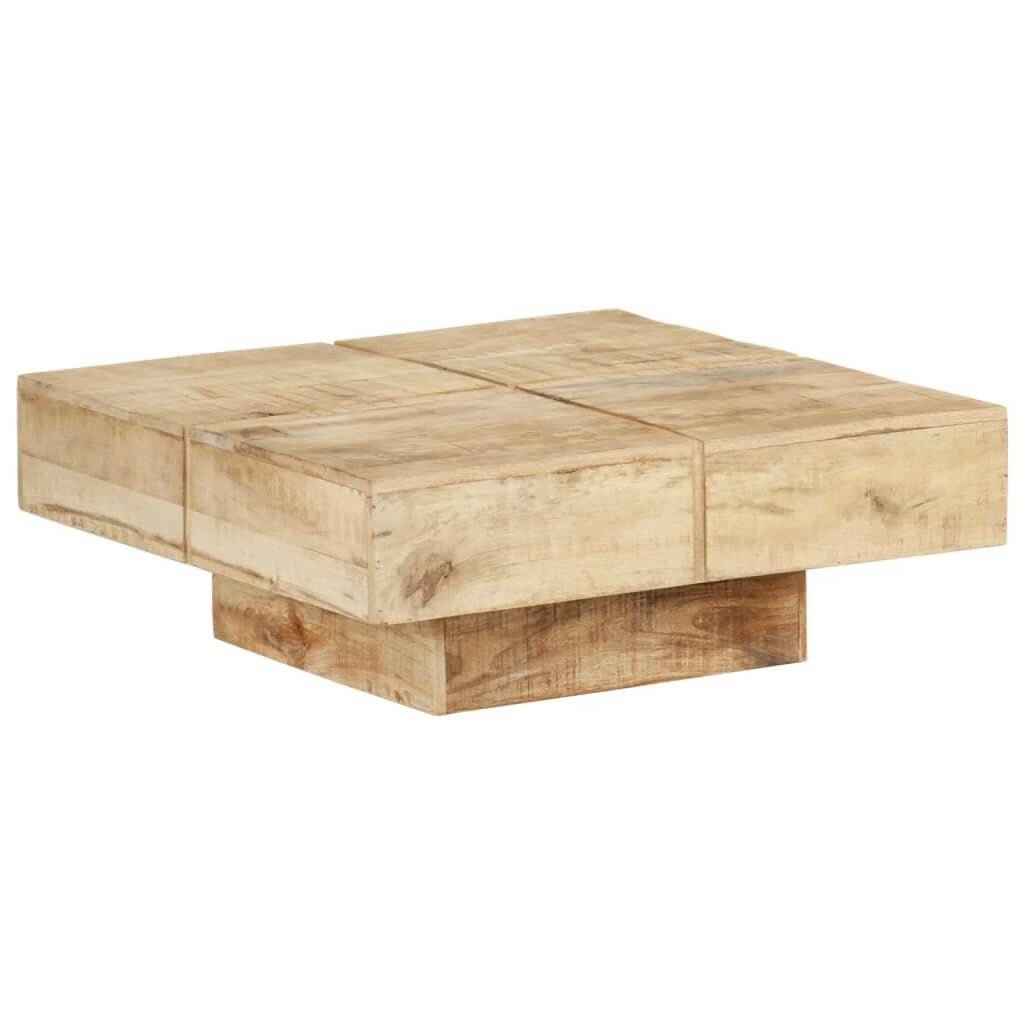 Couchtisch 80x80x28 cm Massivholz Mango-0