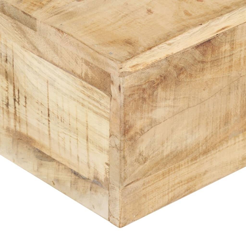 Couchtisch 80x80x28 cm Massivholz Mango-3