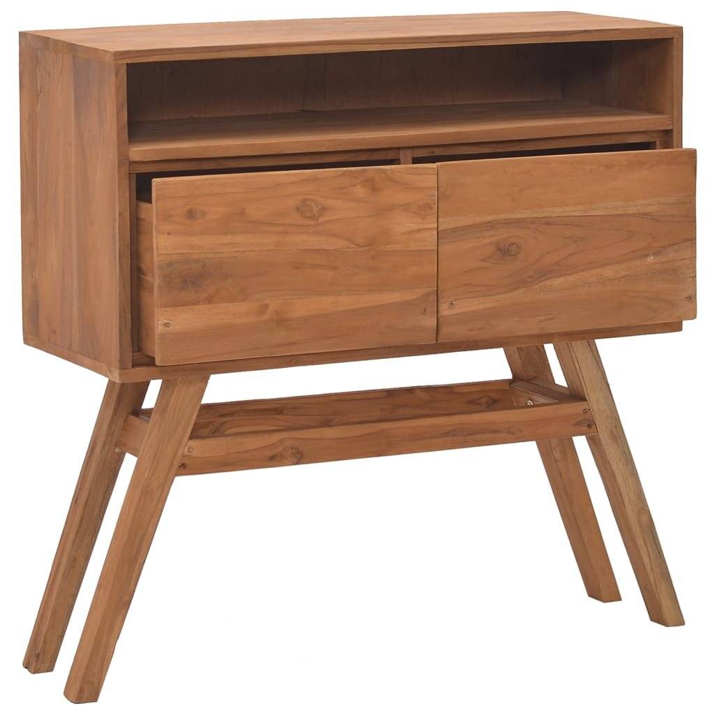 Konsolentisch 80x30x80 cm Teak Massivholz-2