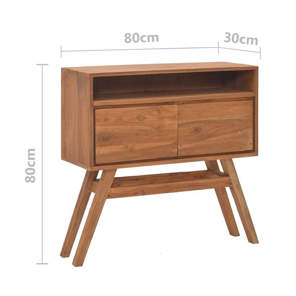 Symbolbild für Konsolentisch 80x30x80 cm Teak Massivholz