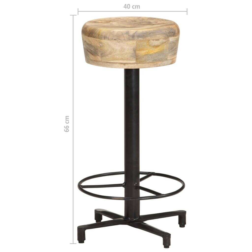 Barhocker 2 Stk. 66 cm Mango Massivholz-6