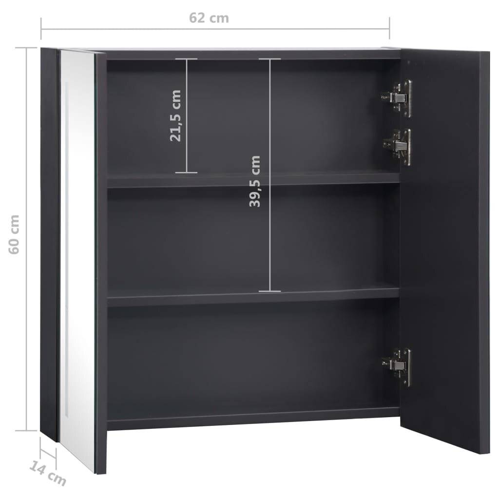 Symbolbild für vidaXL LED-Spiegelschrank fürs Bad 62x14x60 cm