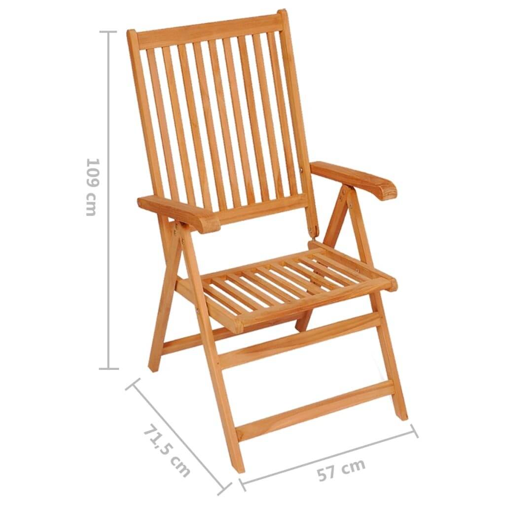 Symbolbild für Garten-Liegestühle mit Kissen 8 Stk. Massivholz Teak