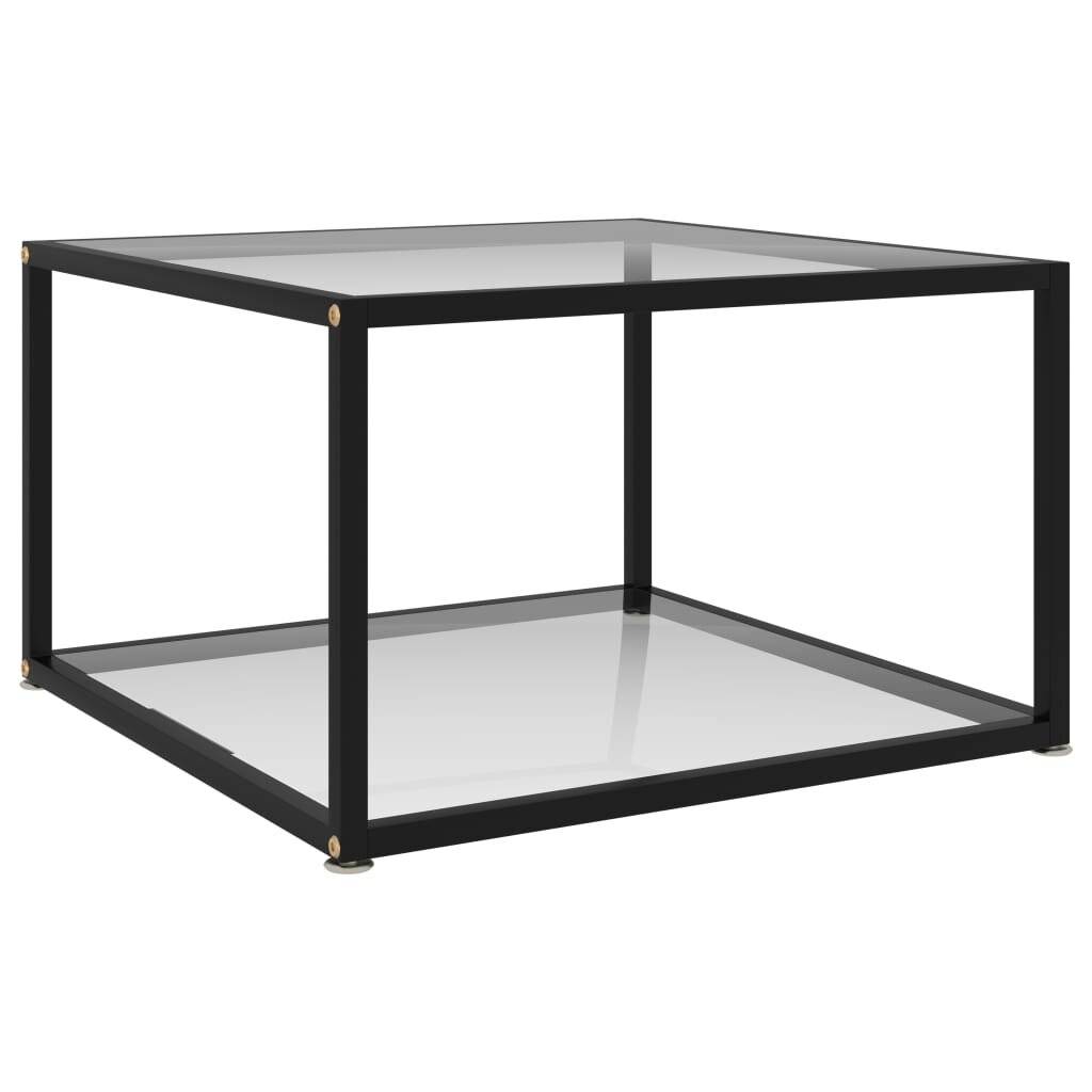 vidaXL Couchtisch Transparent 60x60x35 cm Hartglas-5