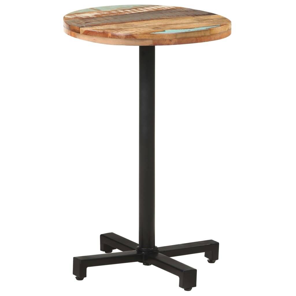 vidaXL Bistrotisch Rund Ø50x75 cm Altholz Massiv-6