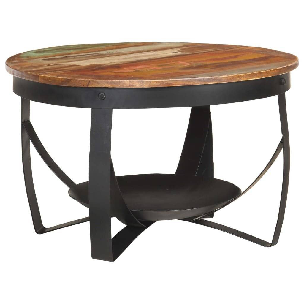 vidaXL Couchtisch Ø68x43 cm Recyceltes Massivholz-6
