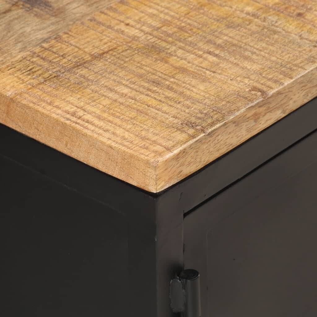 Couchtisch 90x50x37 cm Raues Mango-Massivholz-1