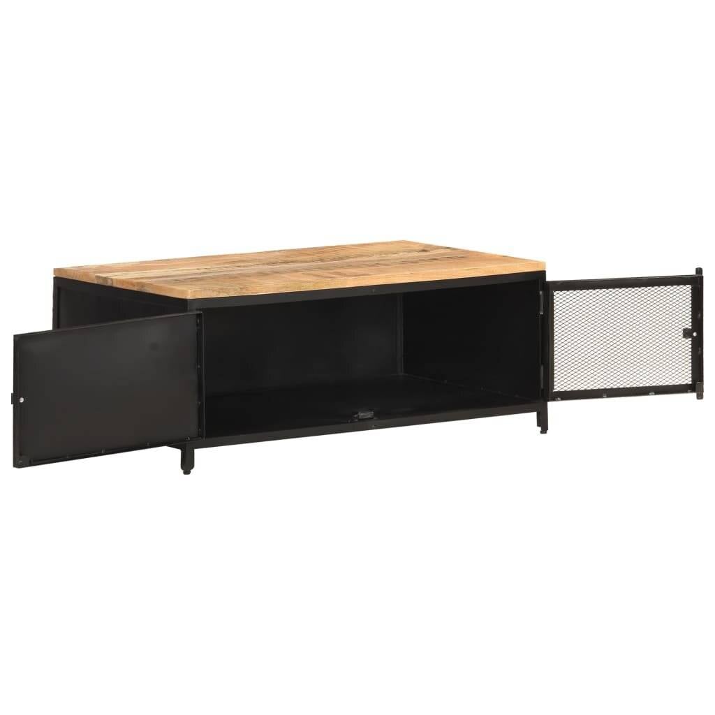 Couchtisch 90x50x37 cm Raues Mango-Massivholz-3