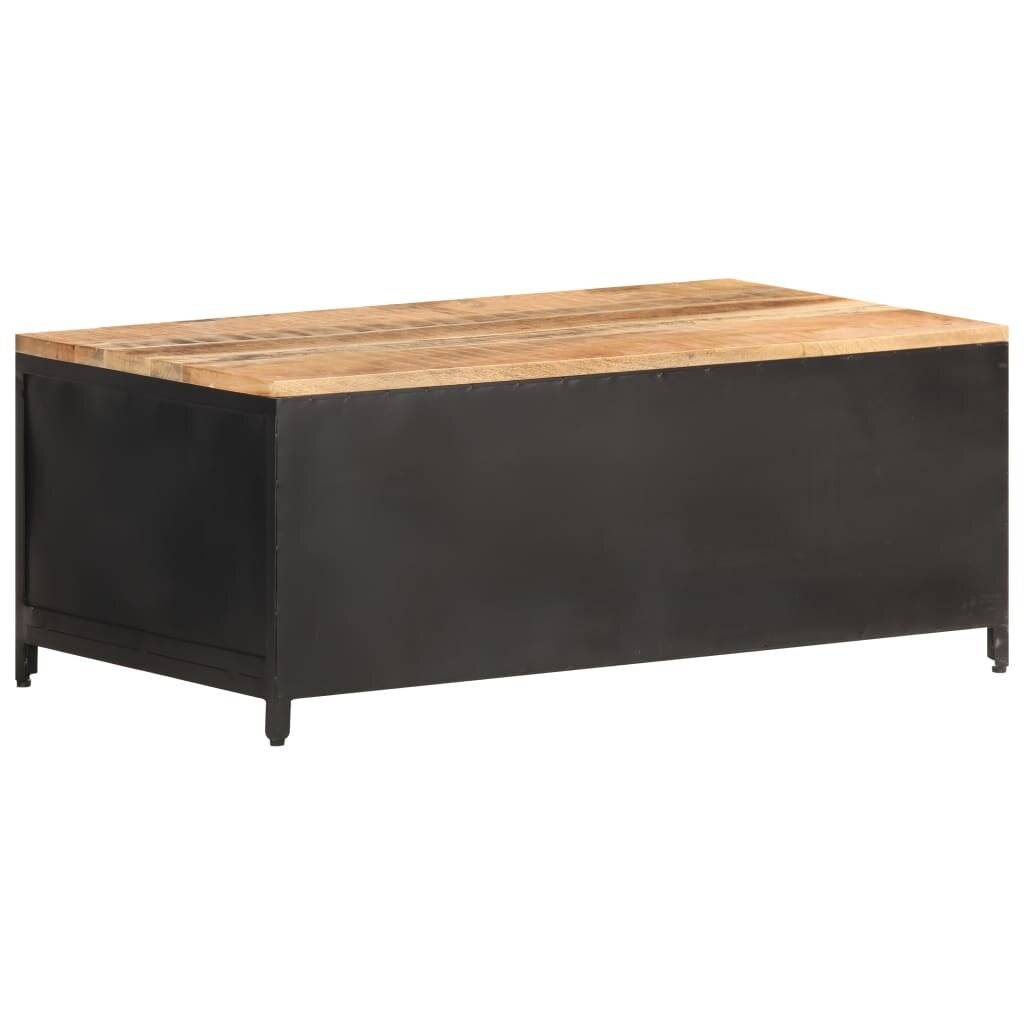 Couchtisch 90x50x37 cm Raues Mango-Massivholz-4