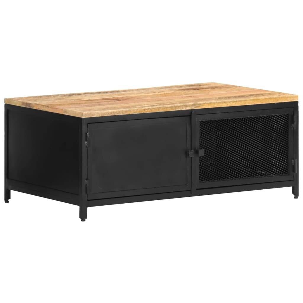 Symbolbild für Couchtisch 90x50x37 cm Raues Mango-Massivholz
