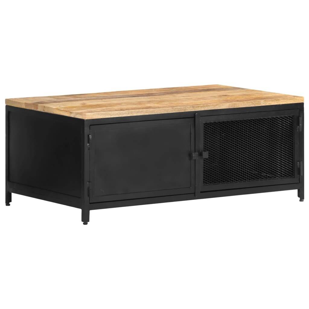 Symbolbild für Couchtisch 90x50x37 cm Raues Mango-Massivholz