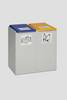 Kunststoff-Container, Volumen 40 l, 2-fach, lichtgrau, ohne Deckel, BxTxH 505x405x570 mm