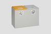 Kunststoff-Container, Volumen 60 l, 2-fach, lichtgrau, ohne Deckel, BxTxH 710x405x570 mm