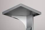 Kombiascher, Abfallbehälter-Aschenbecher für Außen (HxBxT)910x395x395 mm - Farbe silber-1