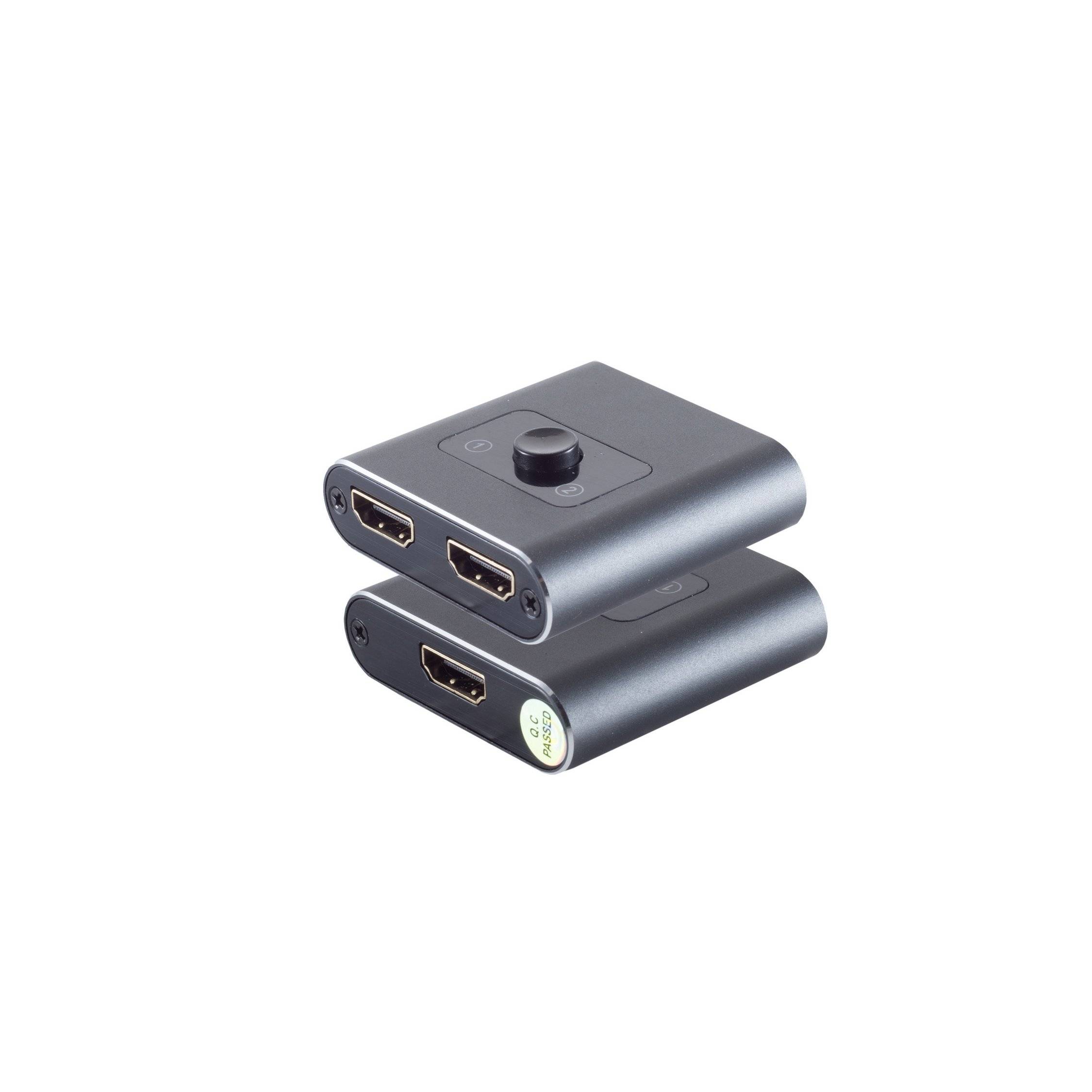HDMI Umschalter 2x1, bidirektional, Metall, 4K2K-0