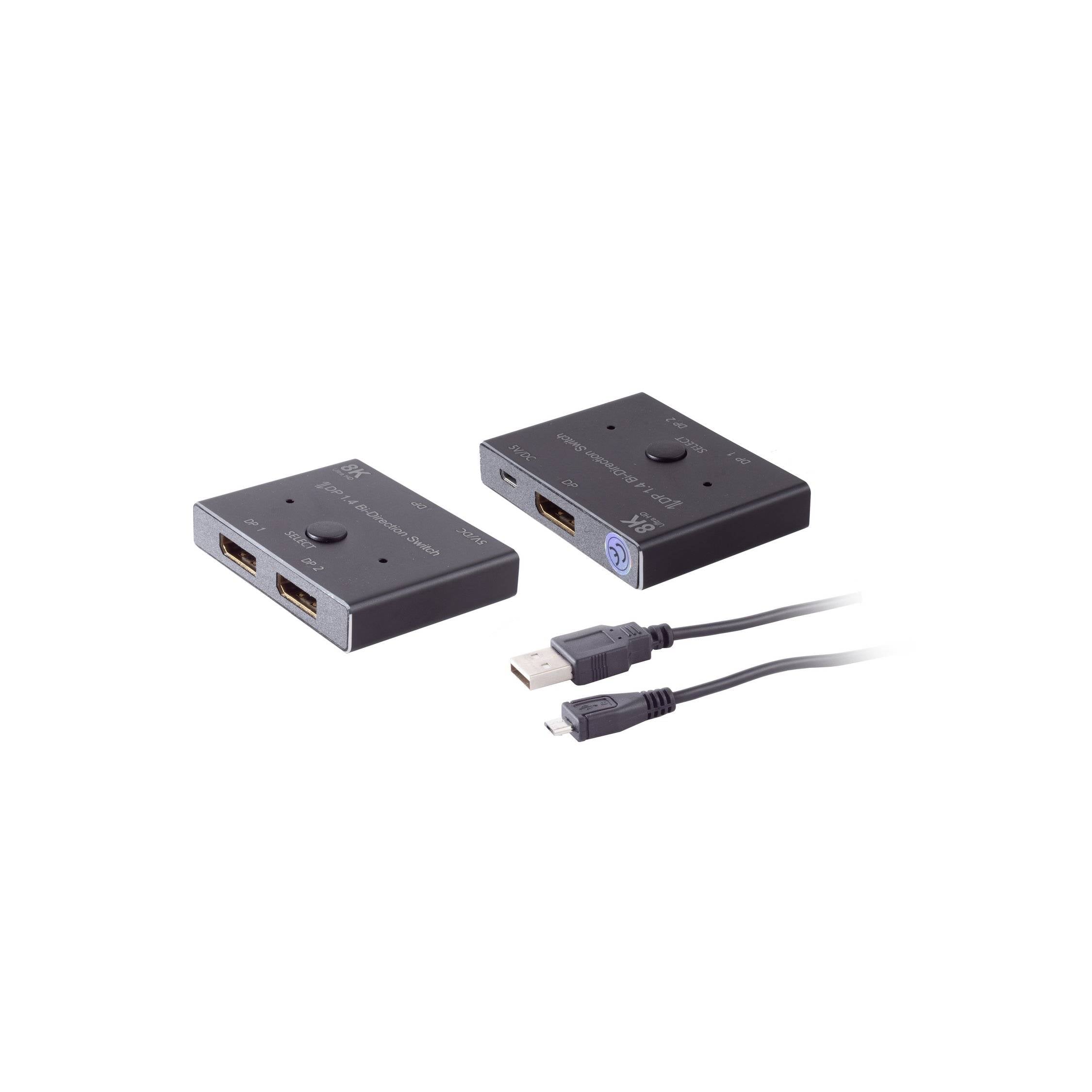 DisplayPort 1.4 Umschalter 2x1, bidirektional, 8K-0