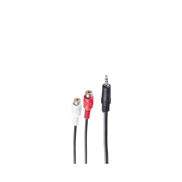 Klinkenstecker 3,5mm Stereo/ 2 Cinch-Buchse, 0,2m