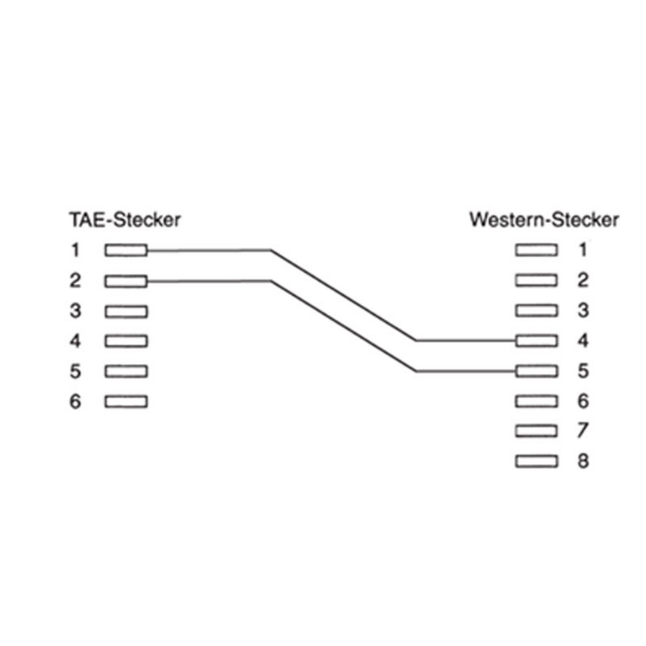 TAE-F-Stecker / RJ 45 Stecker A-4 B-5, 2m-1