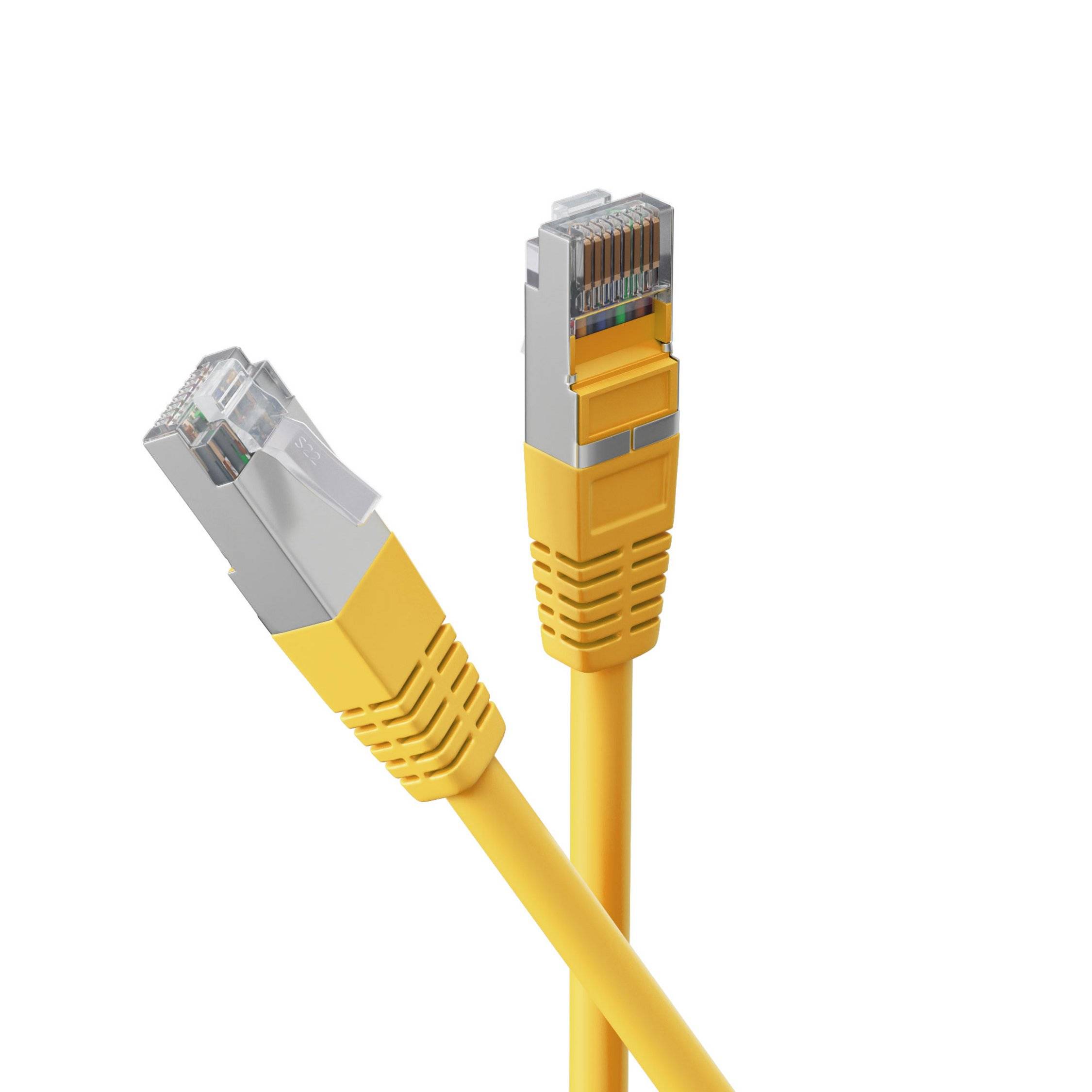 Patchkabel cat. 5e F/UTP gelb 0,5m-1