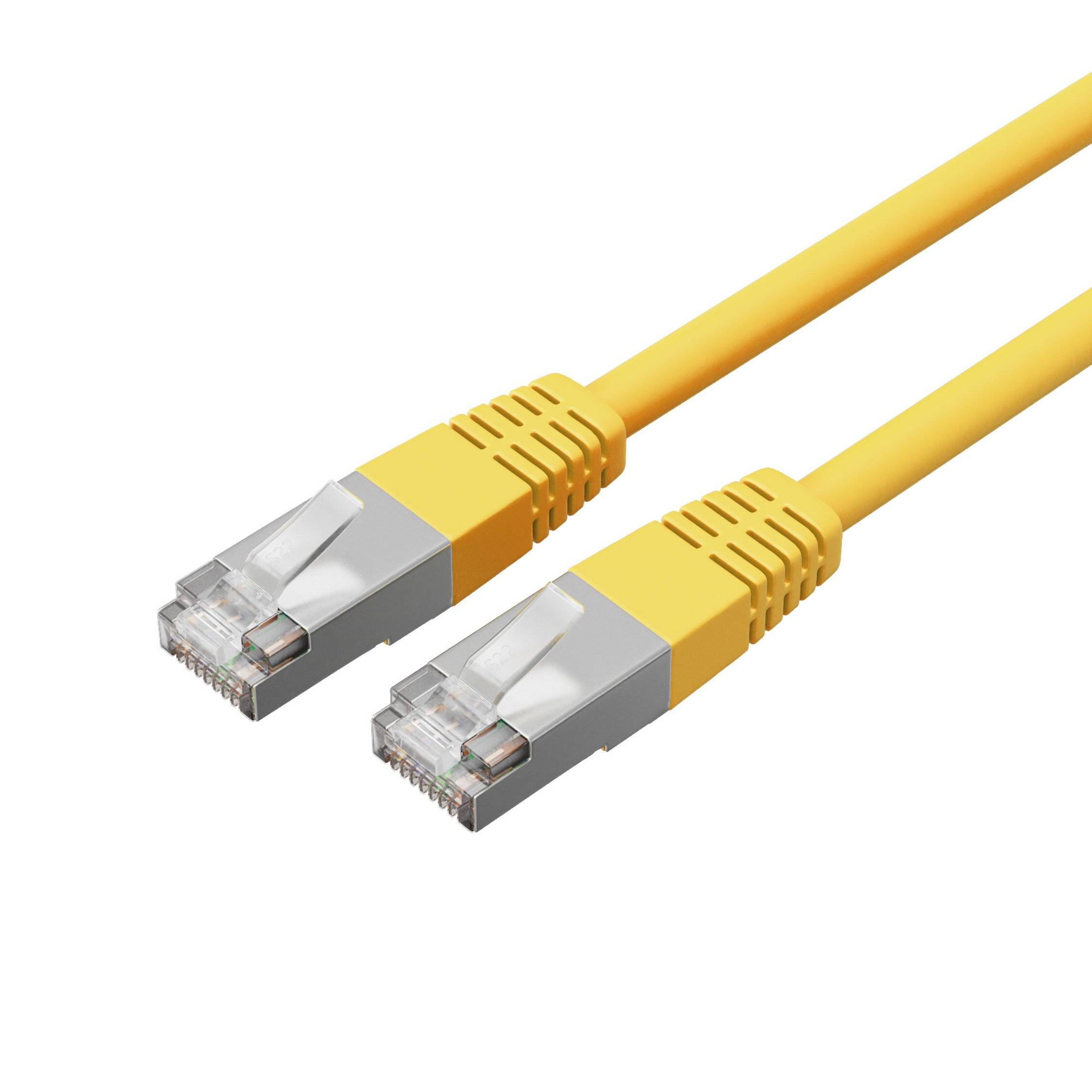 Patchkabel cat. 5e F/UTP gelb 0,5m-2