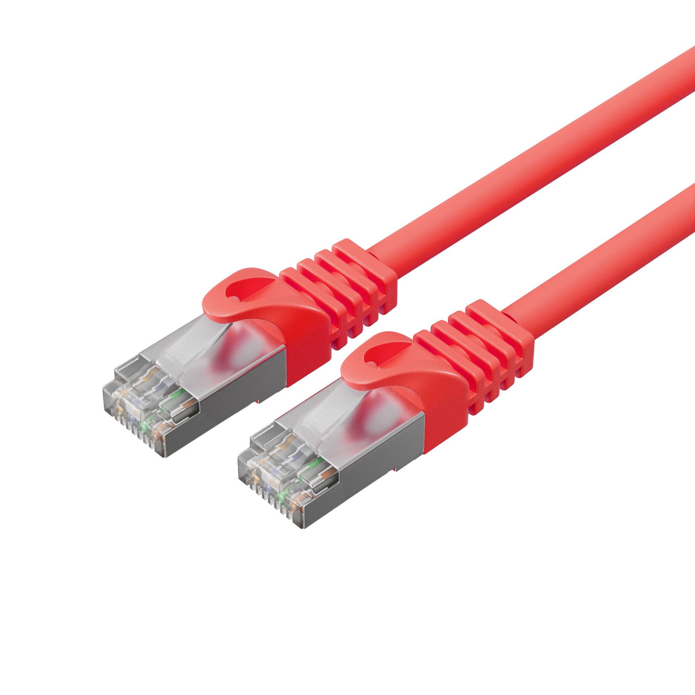 RJ45 Patchkabel m. CAT 7 Rohkabel PIMF rot 30m-2