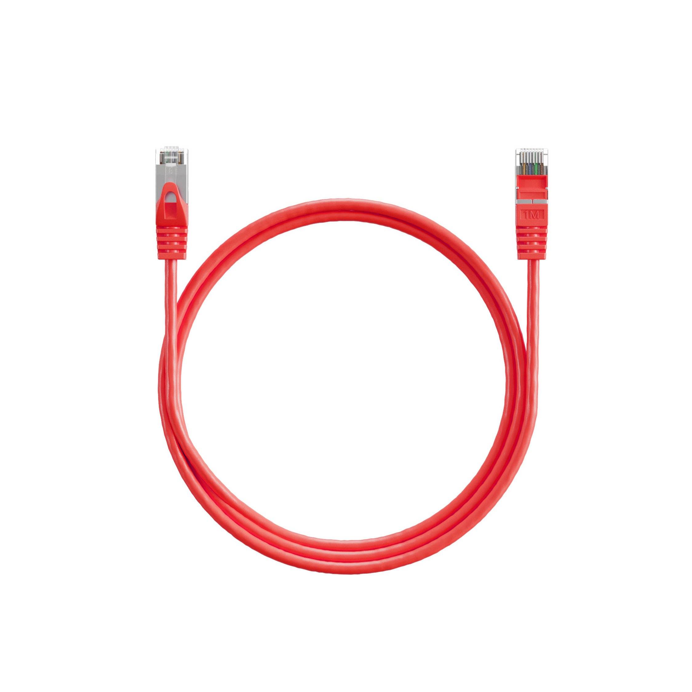 RJ45 Patchkabel m. CAT 7 Rohkabel PIMF rot 30m-4