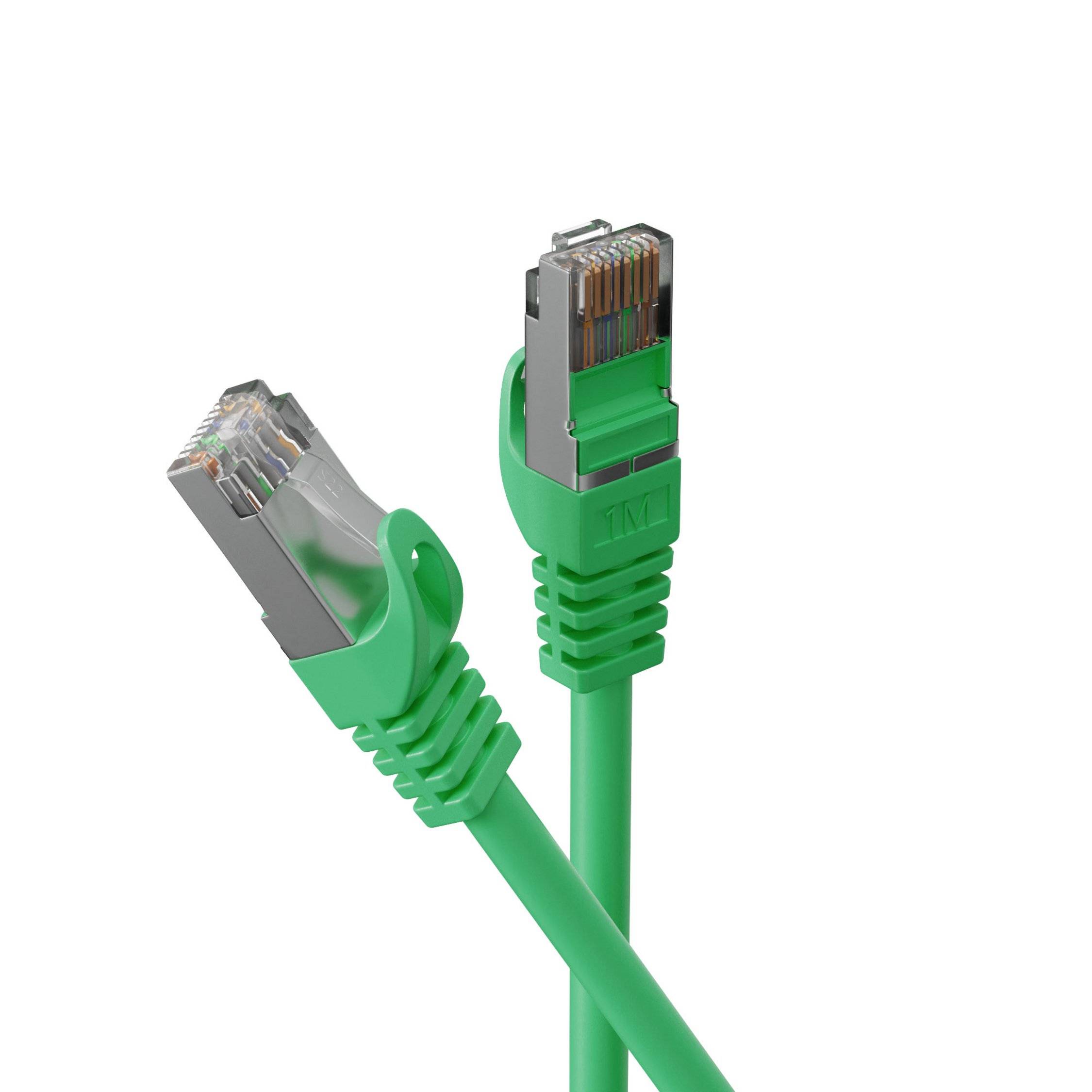 RJ45 Patchkabel m. CAT 7 Rohkabel PIMF grün 7,5m-1