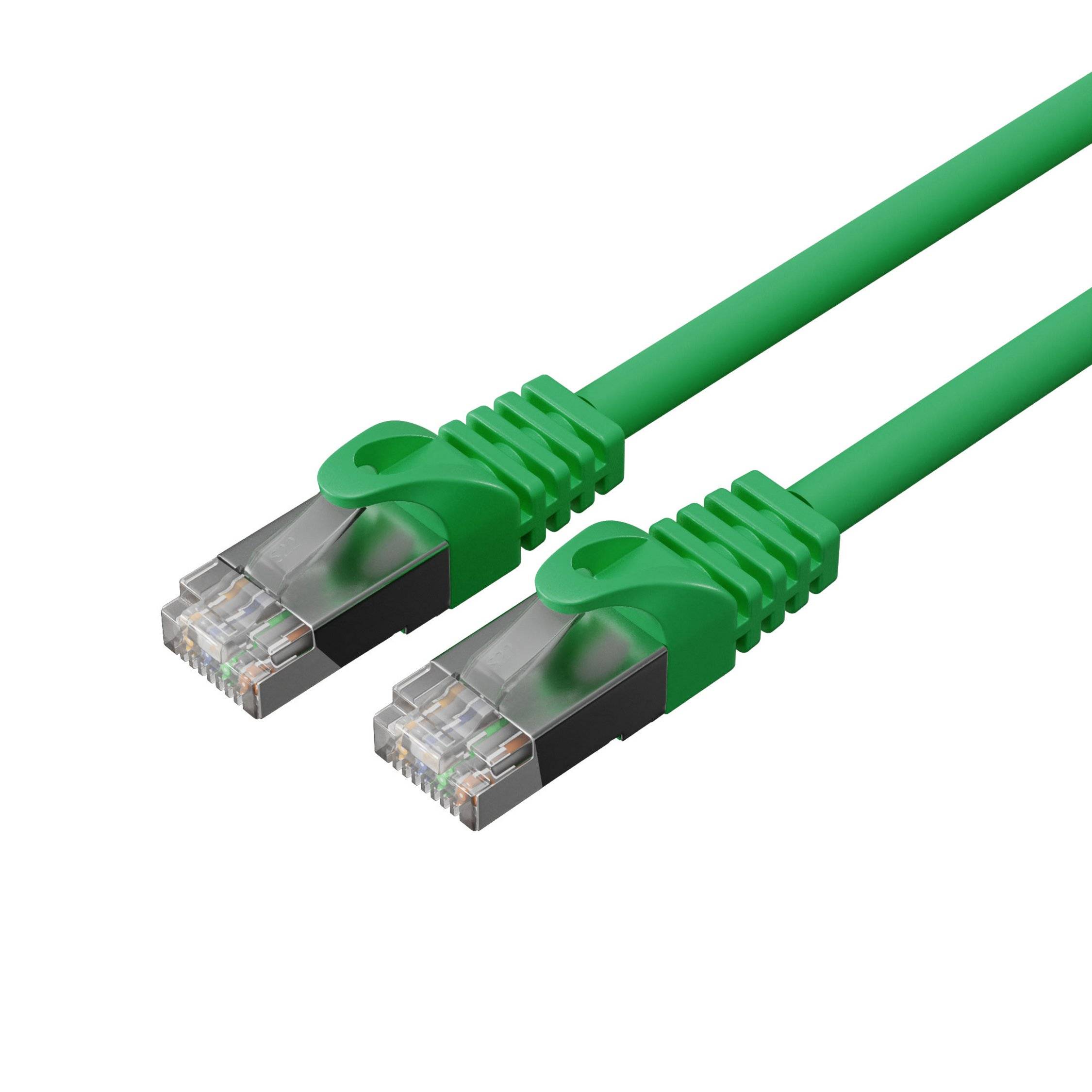 RJ45 Patchkabel m. CAT 7 Rohkabel PIMF grün 7,5m-2