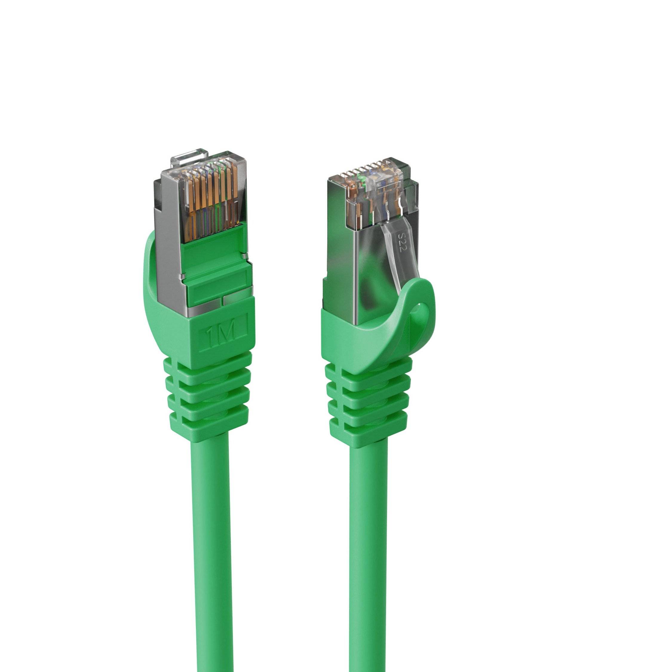 RJ45 Patchkabel m. CAT 7 Rohkabel PIMF grün 7,5m-3