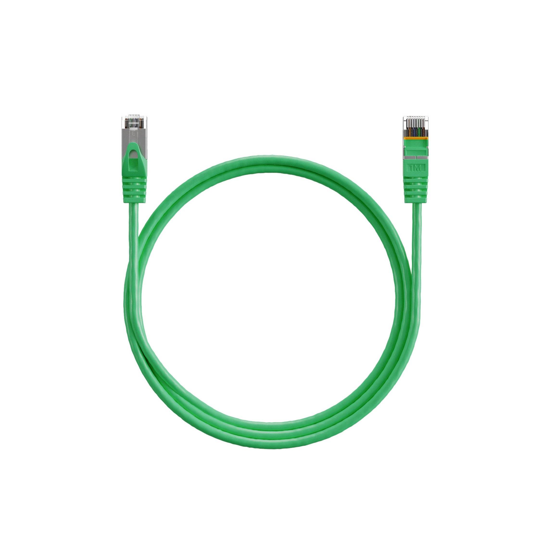 RJ45 Patchkabel m. CAT 7 Rohkabel PIMF grün 7,5m-4