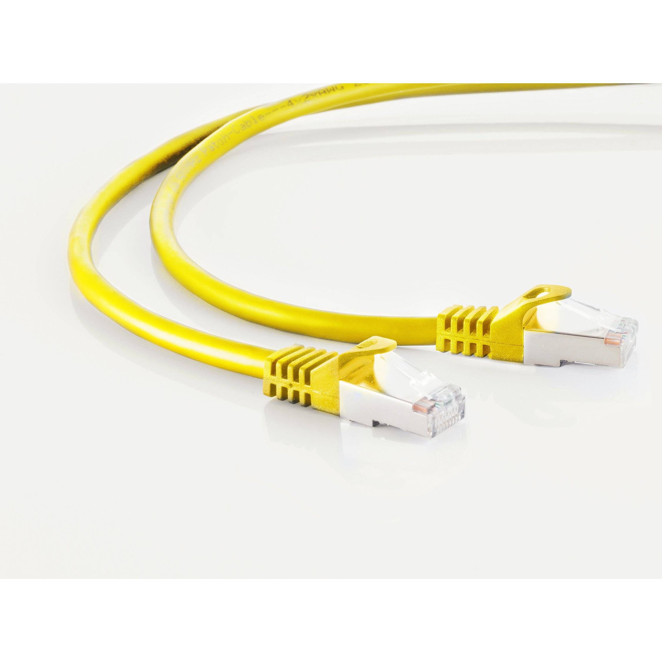 RJ45 Patchkabel m. CAT 7 Rohkabel PIMF gelb 10m-4