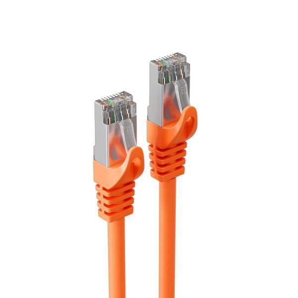 RJ45 Patchkabel m. CAT 7 Rohkabel PIMF orange 3m