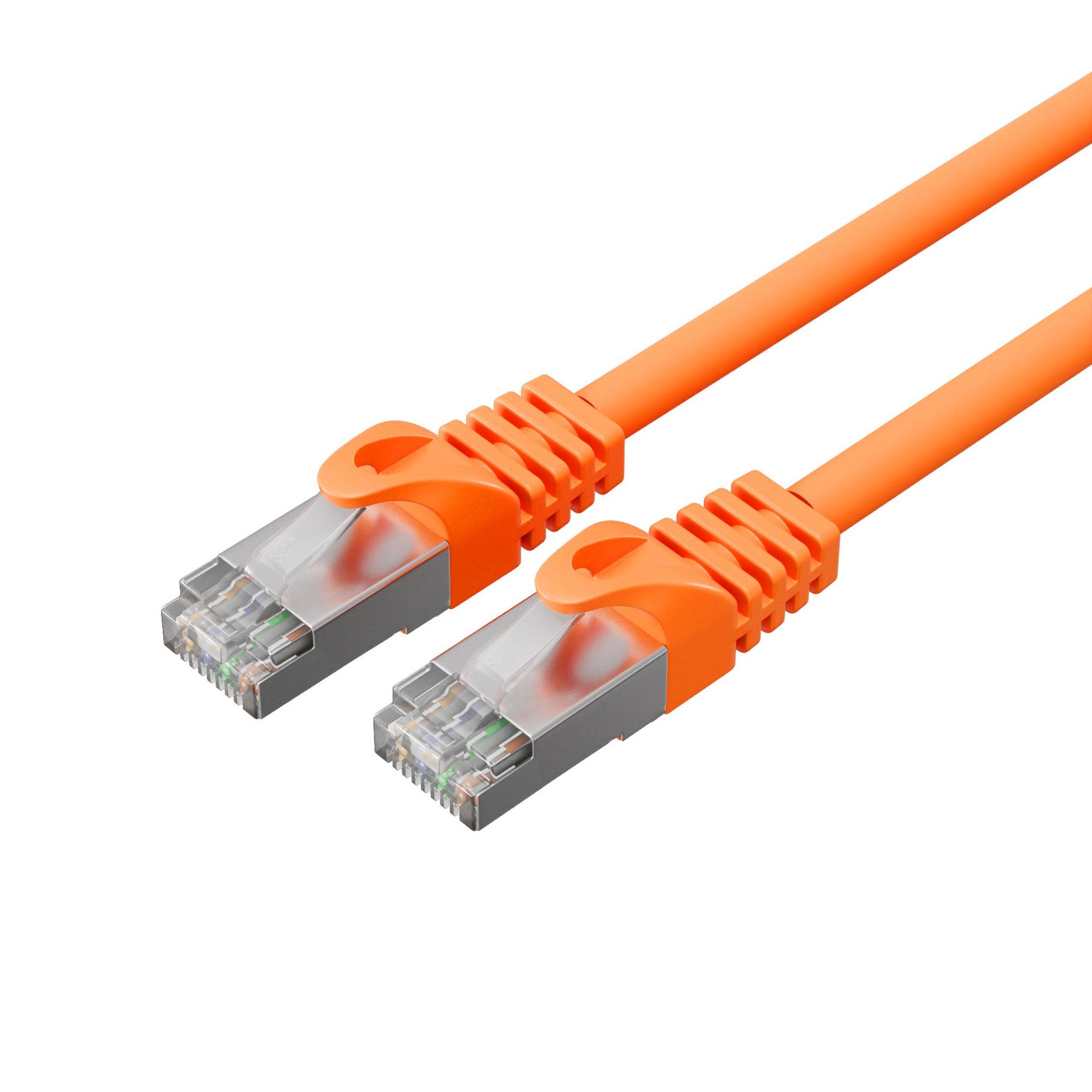 RJ45 Patchkabel m. CAT 7 Rohkabel PIMF orange 3m-2