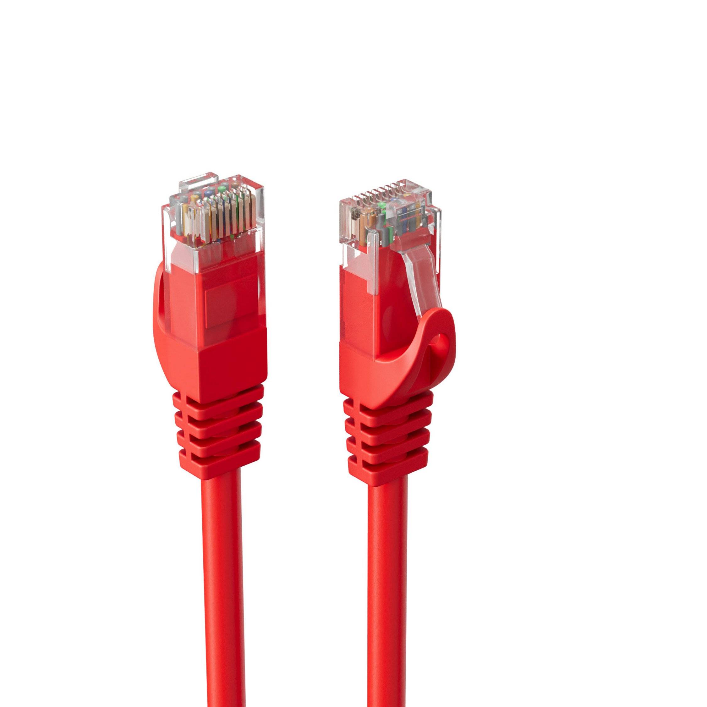 RJ45 Patchkabel CAT 7 Rohkabel U/UTP rot 0,25m-3