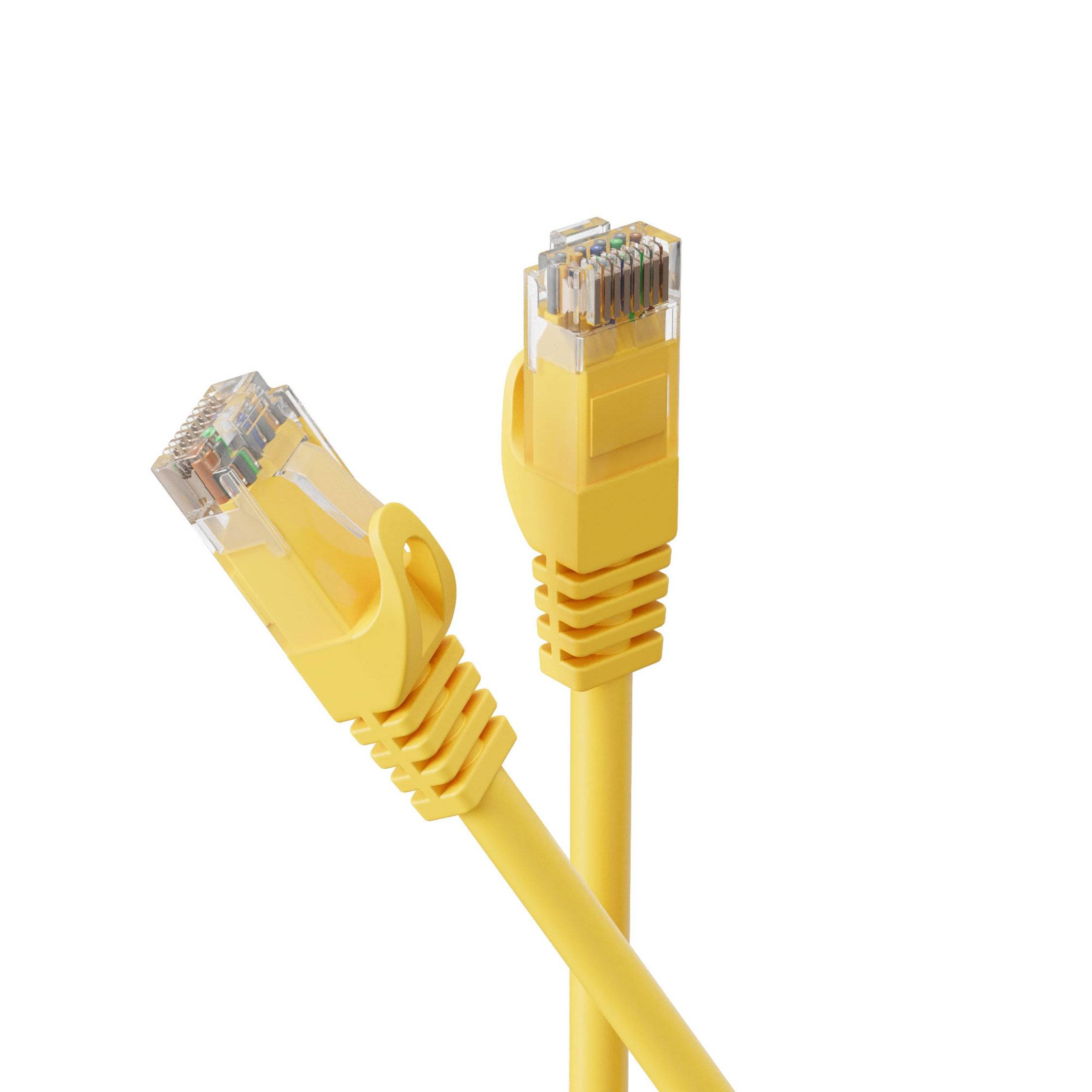 RJ45 Patchkabel CAT 7 Rohkabel U/UTP gelb 7,5m-1