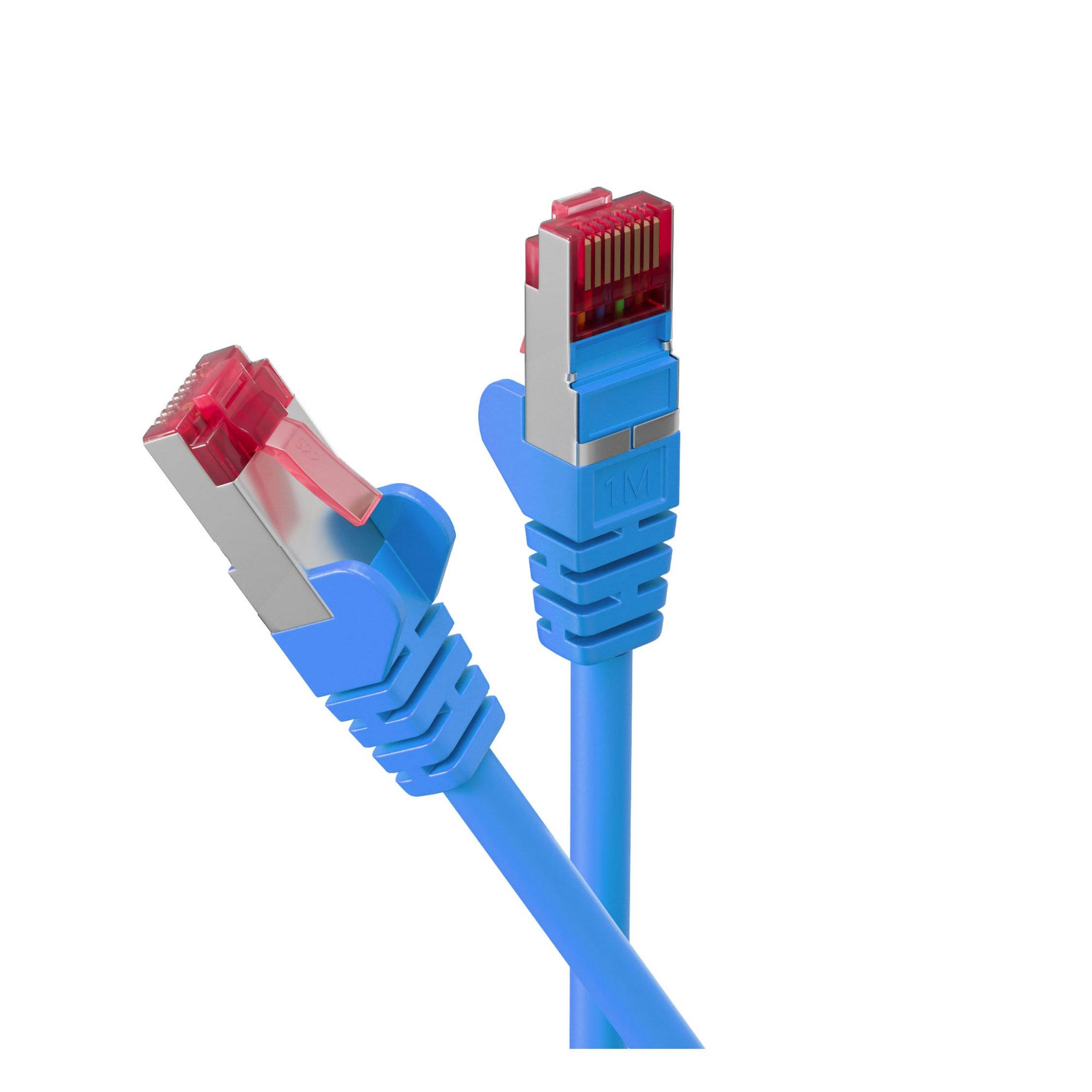 Patchkabel cat6A S/FTP PIMF Halogenfrei blau 15m-1